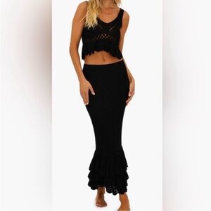Beach Riot Polly Black Polly Skirt- New with tags**